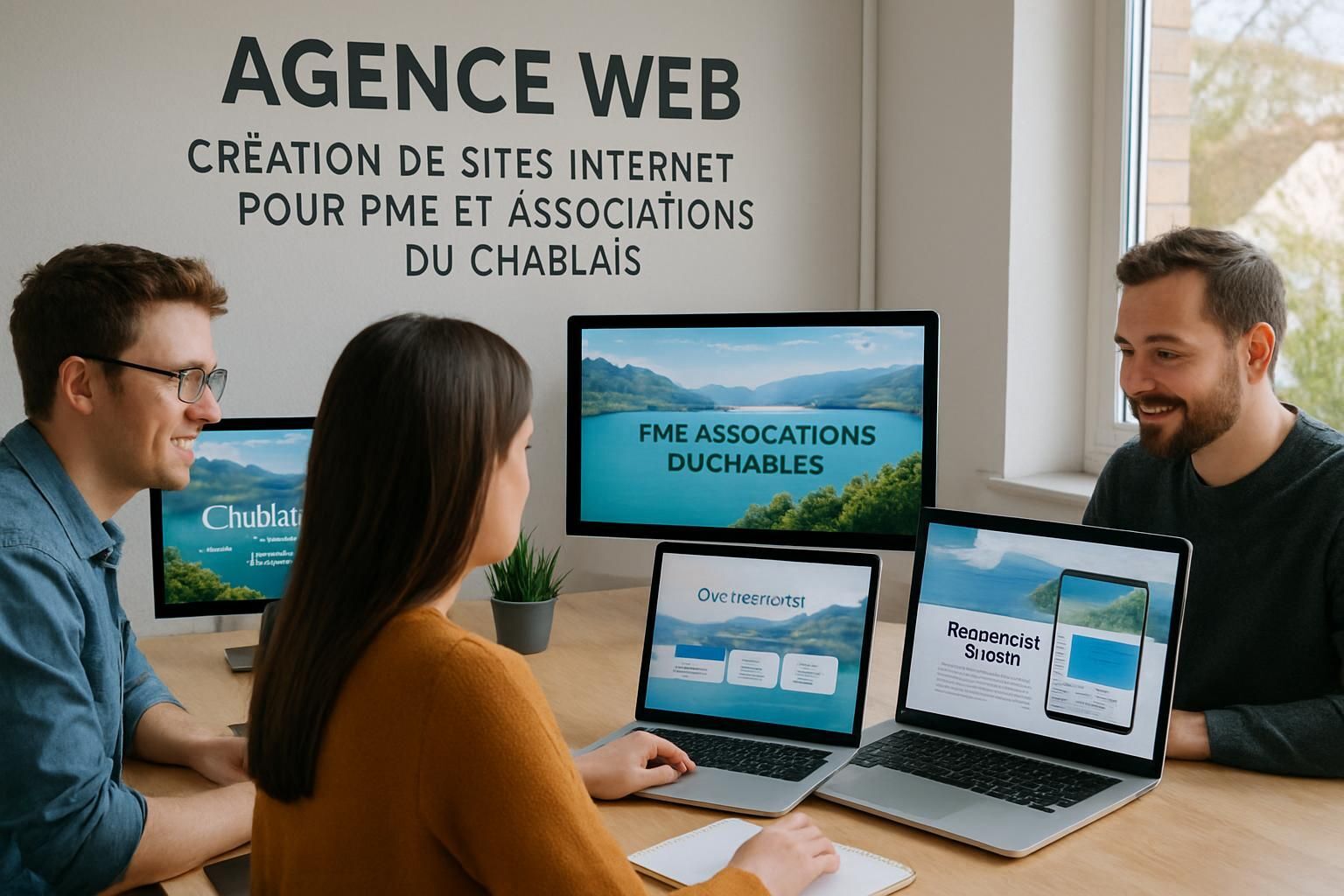 Agence Web Thonon spécialisée dans la création de sites sur mesure. Nous concevons des solutions digitales adaptées à vos besoins pour booster votre présence en ligne.