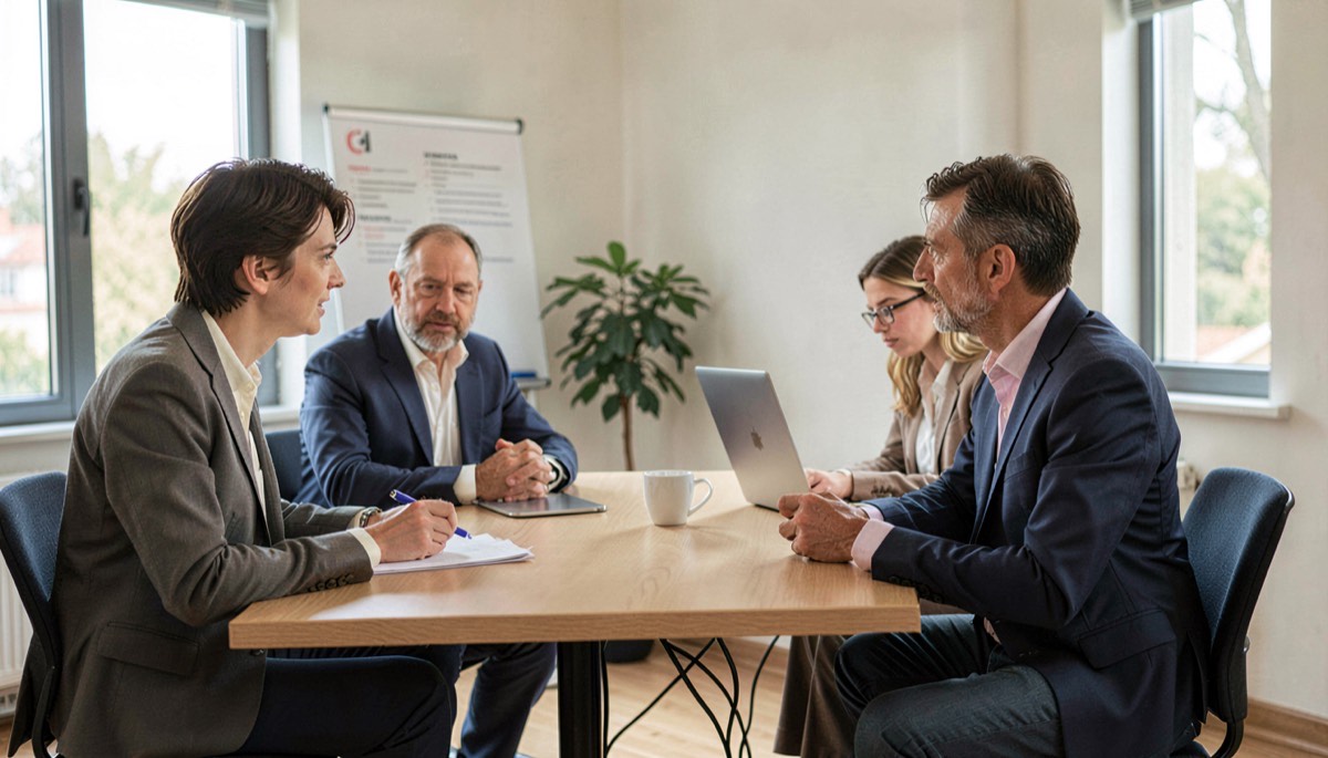 Freelance en rendez-vous préparant son activité en 2026